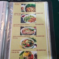 Menu at Thien Tam - Passionate Heart Vegetarian in Da Nang