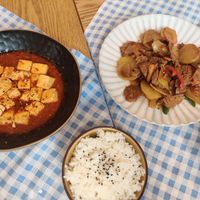 Chinese food at Bilig Vegan Bistro in Ulaanbaatar