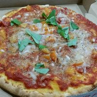 Vegan margarita pizza at Cadwaladers - Mermaid Quay in Cardiff