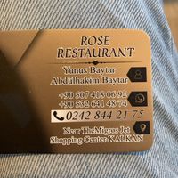 Rose contact numbers (can use to order delivery via WhatsApp)  at Rose in Kalkan
