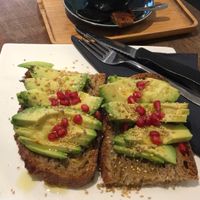 Avocado toast & soy cappuccino  at Or Coffee in Brussels