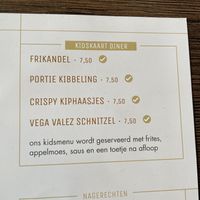 Kids menu  at Dapper in Assen