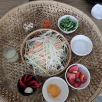 Papaya salad (ask them to make it vegan) at Samui Elephant Sanctuary in Koh Samui