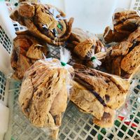Vegan ‘pork skin’  at Satanatam Hongcherng in Nan