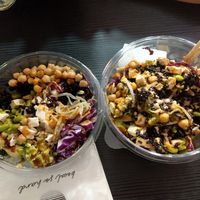 Sawx bawl with black rice at Poke Scuse in Jesolo