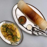 Dosa and mango puri at Aahaar Indian Cuisine in Antwerpen