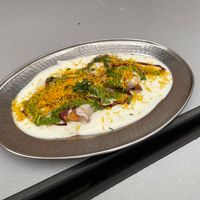 Samosa chaat at Aahaar Indian Cuisine in Antwerpen