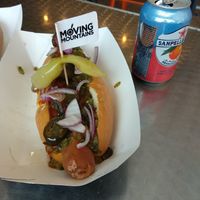 Moving mountains vegan chilli hotdog at BB Veggie in Brighton