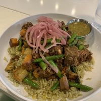 Buenos Ares with coconut rice and carnitas jackfruit  at CALI - South in Tampa