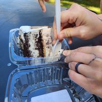 Peanut butter ice cream cake at Lugia's Ice Cream in Spencerport