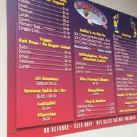 Menu  at Lugia's Ice Cream in Spencerport