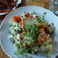 Tofu salad and parsnip fries at Harju 8 in Helsinki