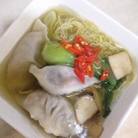 Dumplings noodles at Metta Cafe in East Singapore