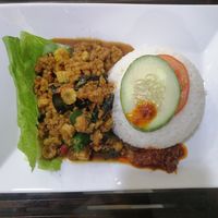 Thai basil rice at Metta Cafe in East Singapore
