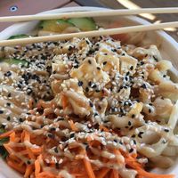 My vegan poke bowl as it was served. at Al's Aloha Kitchen in Hilton Head Island