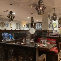 A slice of the big restaurant - empty as almost closing  at Cafe Andaluz - George St. in Edinburgh