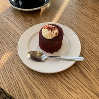 red velvet cake  #Veganuary at Cafe W - Princes St in Edinburgh