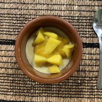 Musse de mango  at Flow Food in Gijon