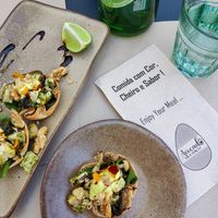 Tofu " tacos" at Avocado in Obidos