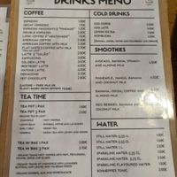 Menu - Coffee etc at Avocado in Obidos