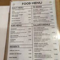 Menu at Avocado in Obidos