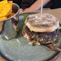 Mushroom burger at Avocado in Obidos
