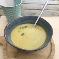 Vegan soup at Avocado in Obidos