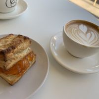 Vegan Biscuit and Oatmilk Flat White  at Project Coffee - Burns Court in Sarasota