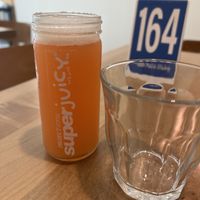 Pineapple and strawberry juice  at Project Coffee - Burns Court in Sarasota