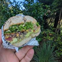 2000 and Juan at Beam Me Up Bagels in Dunedin