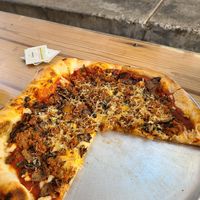 Sausage Myshroom Pizza.  It was so delicious at Craft Roots  in Morgan Hill