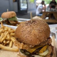 BBQ burger   at Craft Roots  in Morgan Hill