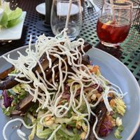 Lions Mane salad and organic blueberry hibiscus iced tea   at Craft Roots  in Morgan Hill