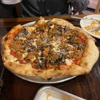 Sausage Mushroom Pizza  at Craft Roots  in Morgan Hill