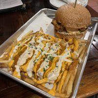 Buffalo Ranch Mushroom Sandwich with Chili Cheeze Fries  at Craft Roots  in Morgan Hill