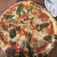 Margherita pizza - they use Miyoko’s cheese  at Craft Roots  in Morgan Hill