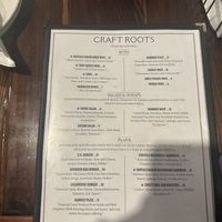 Main menu as of July 2023  at Craft Roots  in Morgan Hill