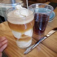Root beer float, with extra root beer to add as you eat at Craft Roots  in Morgan Hill
