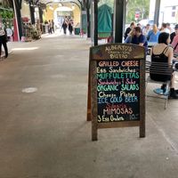 Sign in front at Aberto's Cheese and Wine in New Orleans