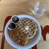Chikn & waffles  at SweetArt in St Louis