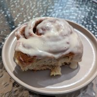 Big Momma Cinnamon Roll. She's the real deal 😋 at SweetArt in St Louis