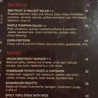 There vegan menu when we went (July 2019) at Golden Point Hotel in Ballarat