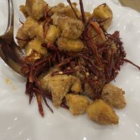 Hot and spicy monkey head mushroom  at Dar Soo Vegetarian 大素無方 in Kuala Lumpur