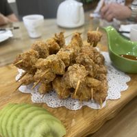 Lion head mushroom Satay   at Dar Soo Vegetarian 大素無方 in Kuala Lumpur