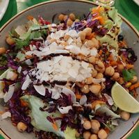 Salad tahini humus at Mojo's in Gozo