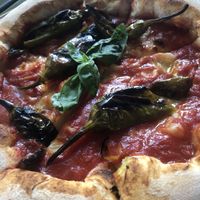 Tomato pizza with chillis at Incanto  in Burgas