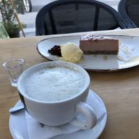 Soy milk cappuccino  at Let's Vegan in Crete