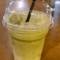 Matcha latte frappe with coconut milk at Let's Vegan in Crete