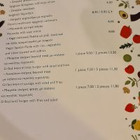 Menu at Let's Vegan in Crete