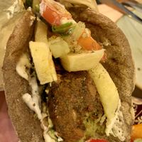 Puta with chickpea at Let's Vegan in Crete